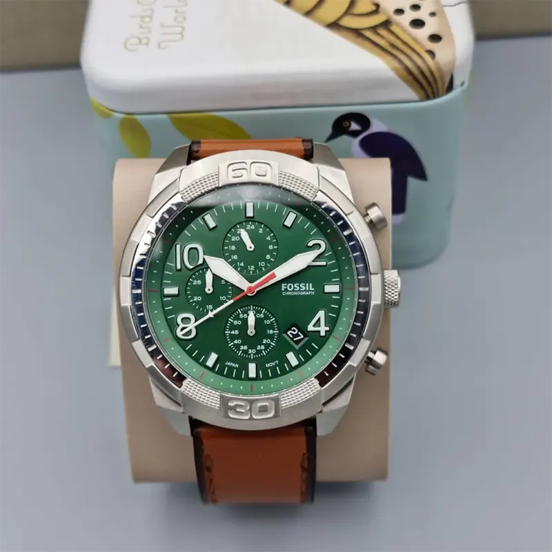 Fossil Bronson Chronograph Green Dial Men’s Watch | FS5738